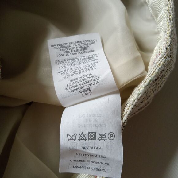 J.Crew Beige & Metallic Thread Inverted Pleat Mini Length Skirt Women's Size 2 - Picture 5 of 12